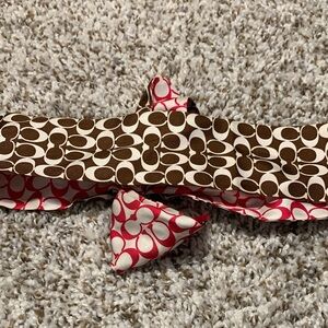 Coach Brown and Pink Signature Scarf